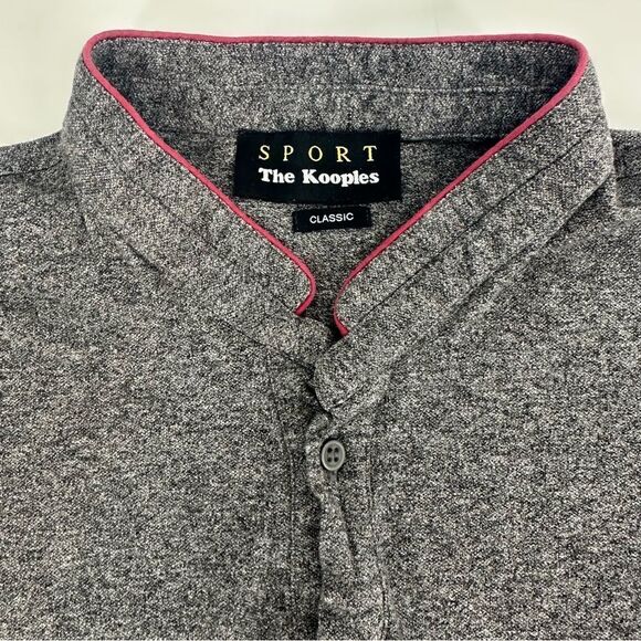 THE KOOPLES Officer Collar Polo Shirt With Contrasting Trim Sz L Classic Fit - Picture 5 of 9